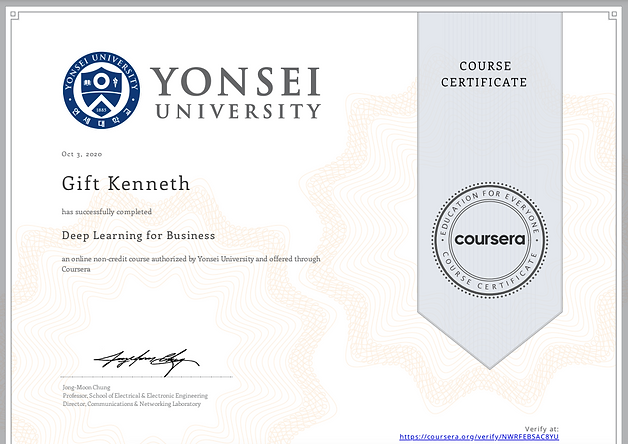 Gigi Kenneth certification