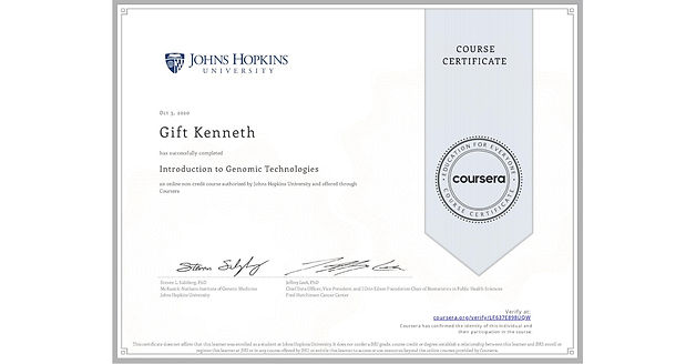 Gigi Kenneth certification