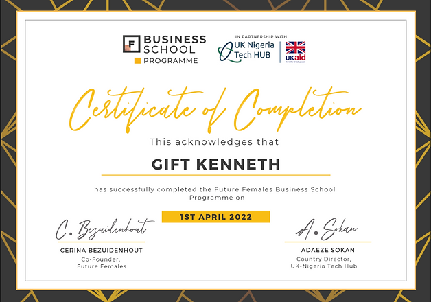 Gigi Kenneth certification