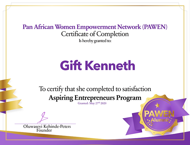 Gigi Kenneth certification