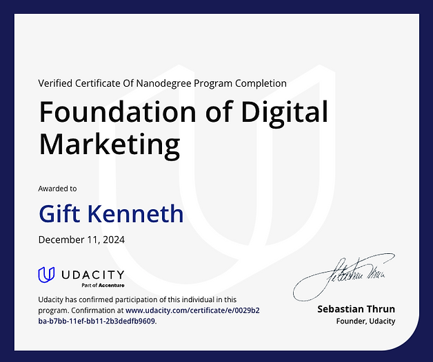 Gigi Kenneth certification