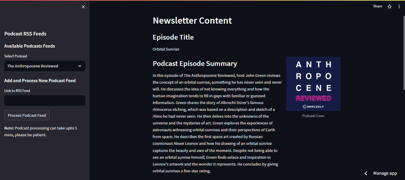 Podcast Summarizer